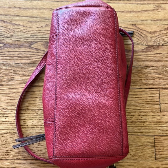 Red Genuine Leather Fossil Satchel Bag/Purse - Picture 11 of 11